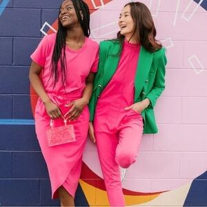 Smash and Tess Rebecca Wrap Dress in Pop of Pink